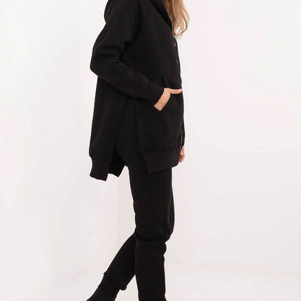 Everyday Cotton-Blend Tracksuit – Hooded Zip Sweatshirt & Ribbed Cuff Pants - MimiStylez