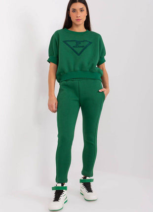 Insulated Women's Cotton Sweatshirt & Jogger Set - MimiStylez