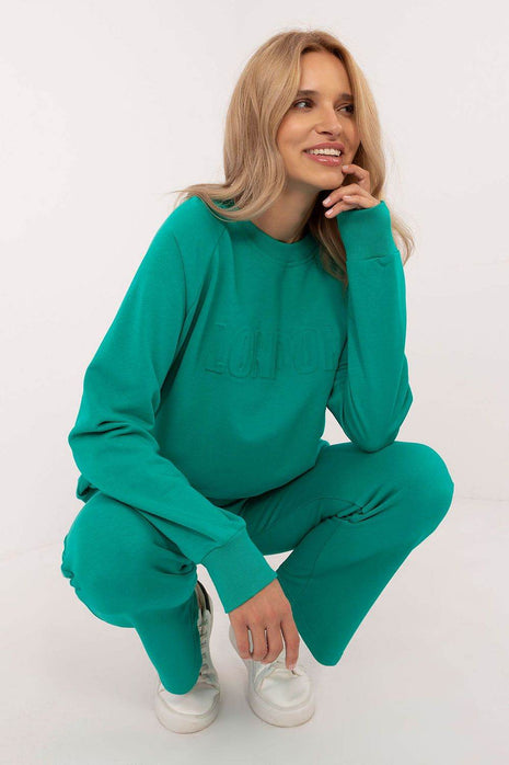 Women's Casual Cotton Tracksuit Set with Long Sweatshirt & Straight-Leg Pants - MimiStylez