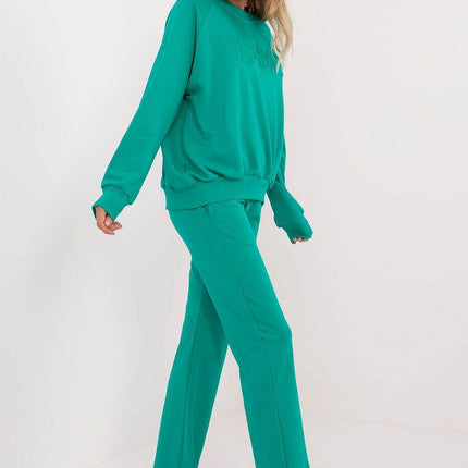 Women's Casual Cotton Tracksuit Set with Long Sweatshirt & Straight-Leg Pants - MimiStylez