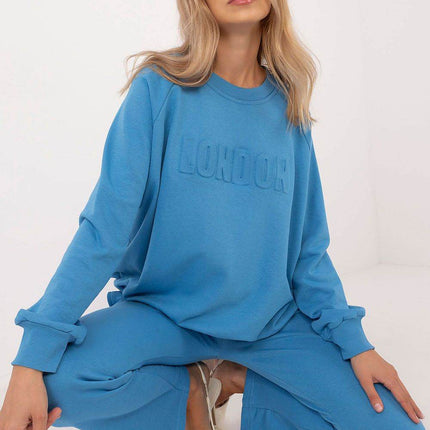 Women's Casual Cotton Tracksuit Set with Long Sweatshirt & Straight-Leg Pants - MimiStylez