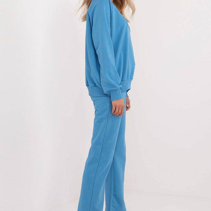 Women's Casual Cotton Tracksuit Set with Long Sweatshirt & Straight-Leg Pants - MimiStylez