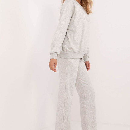 Women's Casual Cotton Tracksuit Set with Long Sweatshirt & Straight-Leg Pants - MimiStylez