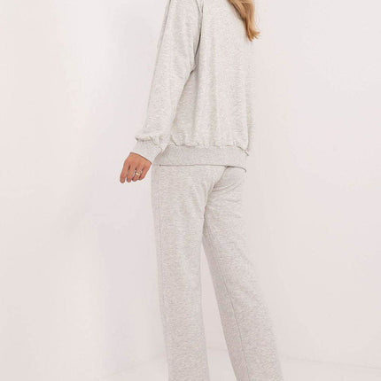 Women's Casual Cotton Tracksuit Set with Long Sweatshirt & Straight-Leg Pants - MimiStylez