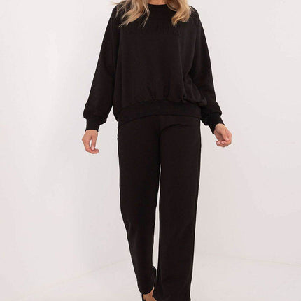 Women's Casual Cotton Tracksuit Set with Long Sweatshirt & Straight-Leg Pants - MimiStylez