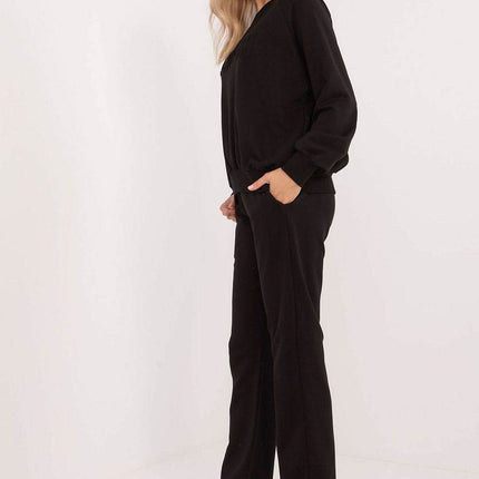 Women's Casual Cotton Tracksuit Set with Long Sweatshirt & Straight-Leg Pants - MimiStylez