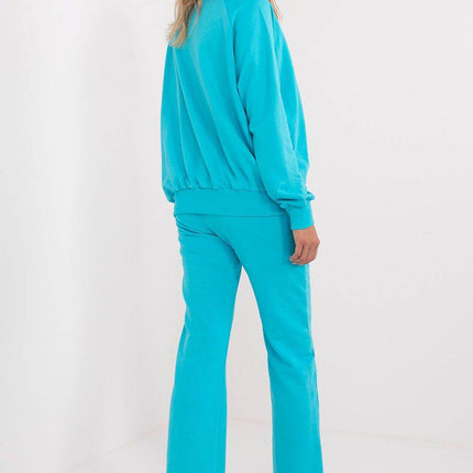 Women's Casual Cotton Tracksuit Set with Long Sweatshirt & Straight-Leg Pants - MimiStylez