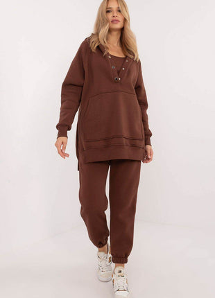 Women's 3-Piece Cotton Tracksuit Set – T-Shirt, Hoodie & High-Waisted Joggers - MimiStylez