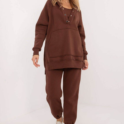 Women's 3-Piece Cotton Tracksuit Set – T-Shirt, Hoodie & High-Waisted Joggers - MimiStylez