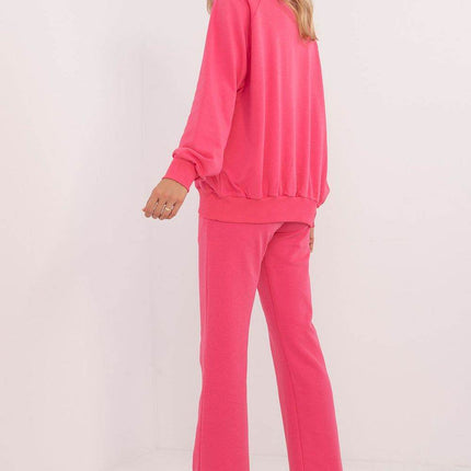 Women's Casual Cotton Tracksuit Set with Long Sweatshirt & Straight-Leg Pants - MimiStylez