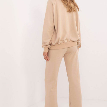 Women's Casual Cotton Tracksuit Set with Long Sweatshirt & Straight-Leg Pants - MimiStylez