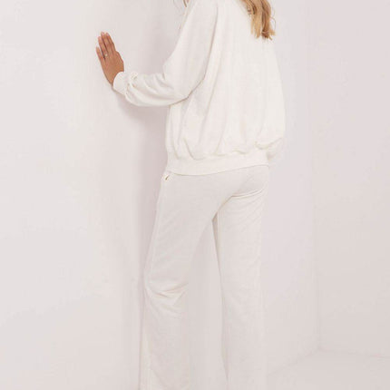 Women's Casual Cotton Tracksuit Set with Long Sweatshirt & Straight-Leg Pants - MimiStylez