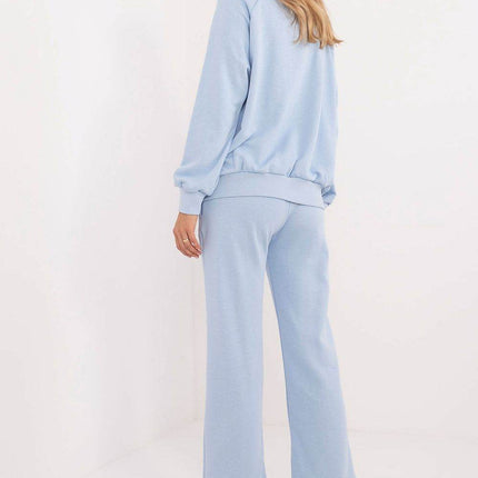 Women's Casual Cotton Tracksuit Set with Long Sweatshirt & Straight-Leg Pants - MimiStylez