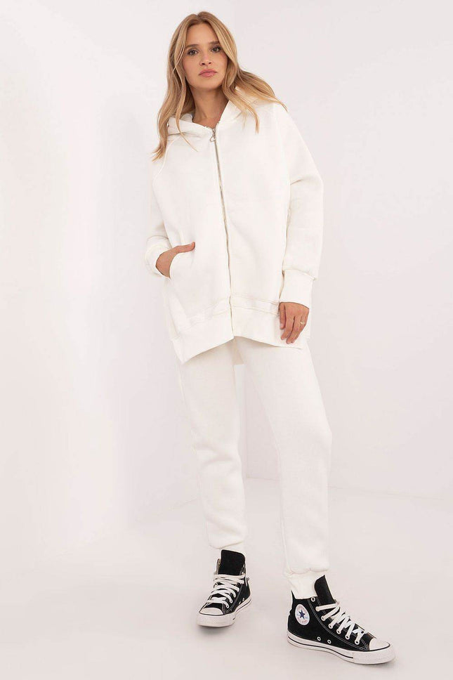 Everyday Cotton-Blend Tracksuit – Hooded Zip Sweatshirt & Ribbed Cuff Pants - MimiStylez