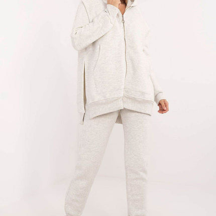 Everyday Cotton-Blend Tracksuit – Hooded Zip Sweatshirt & Ribbed Cuff Pants - MimiStylez