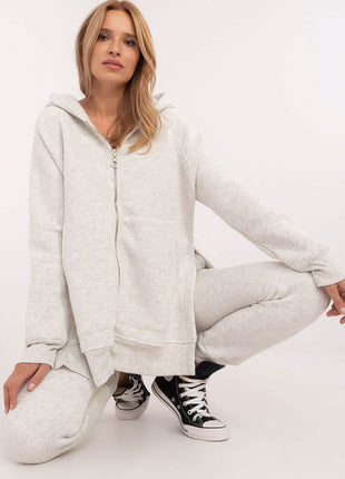Everyday Cotton-Blend Tracksuit – Hooded Zip Sweatshirt & Ribbed Cuff Pants - MimiStylez
