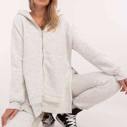 Everyday Cotton-Blend Tracksuit – Hooded Zip Sweatshirt & Ribbed Cuff Pants - MimiStylez