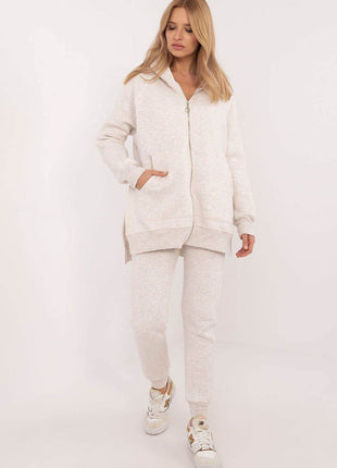 Everyday Cotton-Blend Tracksuit – Hooded Zip Sweatshirt & Ribbed Cuff Pants - MimiStylez