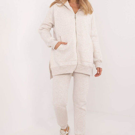 Everyday Cotton-Blend Tracksuit – Hooded Zip Sweatshirt & Ribbed Cuff Pants - MimiStylez
