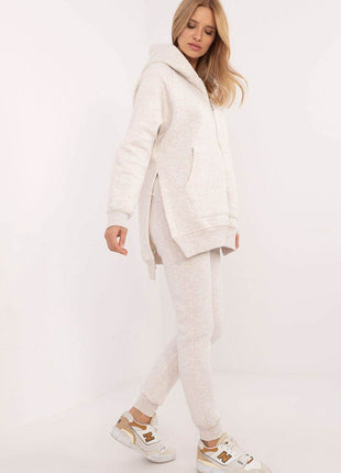 Everyday Cotton-Blend Tracksuit – Hooded Zip Sweatshirt & Ribbed Cuff Pants - MimiStylez