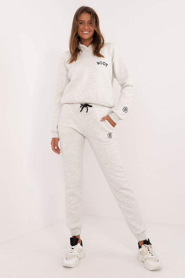 Women's Insulated Sweatshirt & Jogger Set – Melange Pattern & Hooded Top - MimiStylez