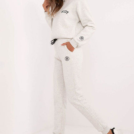 Women's Insulated Sweatshirt & Jogger Set – Melange Pattern & Hooded Top - MimiStylez