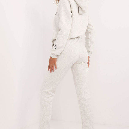 Women's Insulated Sweatshirt & Jogger Set – Melange Pattern & Hooded Top - MimiStylez