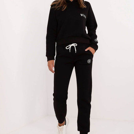 Women's Insulated Sweatshirt & Jogger Set – Melange Pattern & Hooded Top - MimiStylez