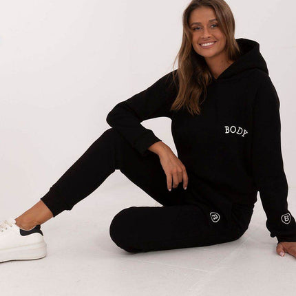 Women's Insulated Sweatshirt & Jogger Set – Melange Pattern & Hooded Top - MimiStylez