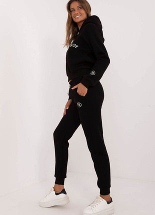 Women's Insulated Sweatshirt & Jogger Set – Melange Pattern & Hooded Top - MimiStylez