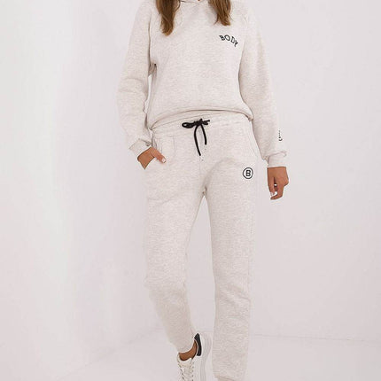 Women's Insulated Sweatshirt & Jogger Set – Melange Pattern & Hooded Top - MimiStylez