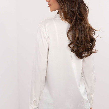 Embroidered Floral Long Sleeve Shirt – Classic Collar, Button-Up, Elegant & Versatile Fit - MimiStylez