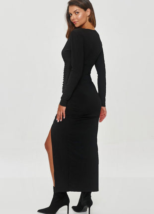  Evening dress model 202968 Makadamia 