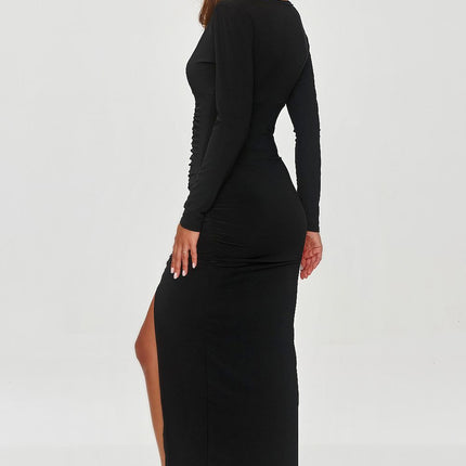  Evening dress model 202968 Makadamia 