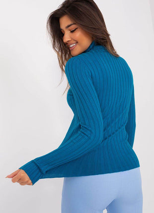 Ribbed Viscose Turtleneck Sweater - MimiStylez