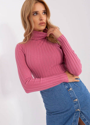 Ribbed Viscose Turtleneck Sweater - MimiStylez