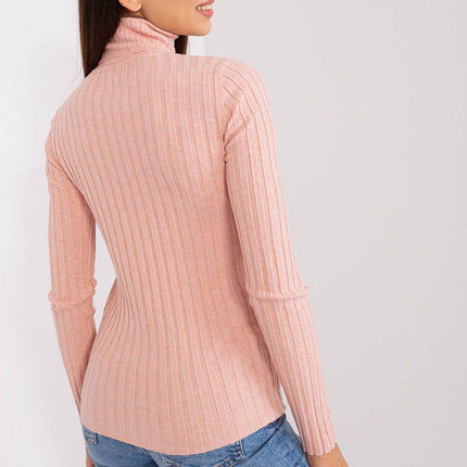 Ribbed Viscose Turtleneck Sweater - MimiStylez