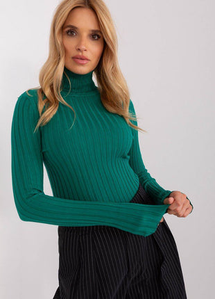 Ribbed Viscose Turtleneck Sweater - MimiStylez