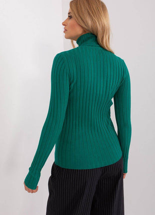 Ribbed Viscose Turtleneck Sweater - MimiStylez