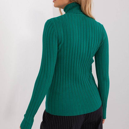 Ribbed Viscose Turtleneck Sweater - MimiStylez