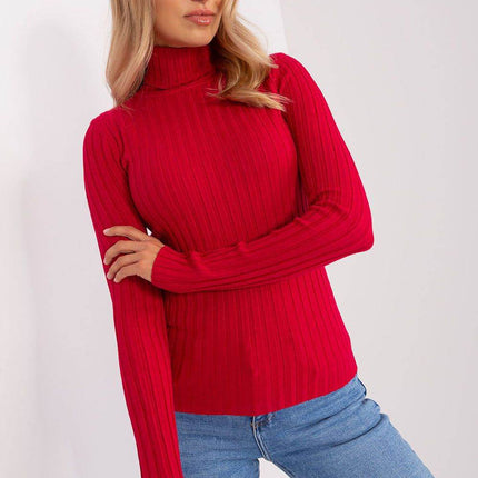 Ribbed Viscose Turtleneck Sweater - MimiStylez