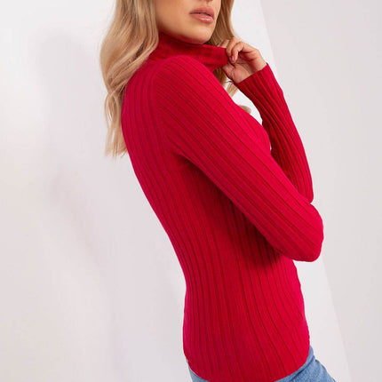 Ribbed Viscose Turtleneck Sweater - MimiStylez