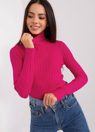 Ribbed Viscose Turtleneck Sweater - MimiStylez