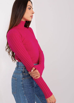 Ribbed Viscose Turtleneck Sweater - MimiStylez