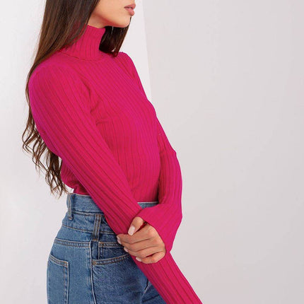 Ribbed Viscose Turtleneck Sweater - MimiStylez