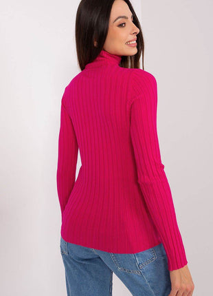 Ribbed Viscose Turtleneck Sweater - MimiStylez