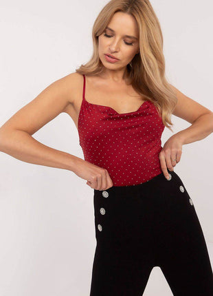 Elegant Shimmer Top with Rhinestones and Adjustable Straps - MimiStylez