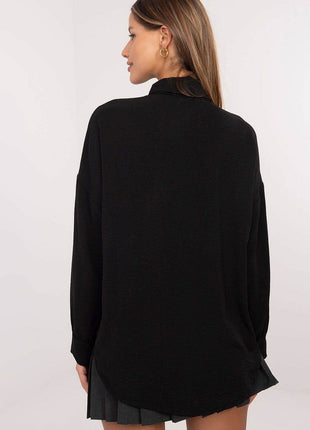 Elegant Women’s Shirt with Detachable Brooch – Classic Button-Up, Comfortable Fit for Work & Casual - MimiStylez