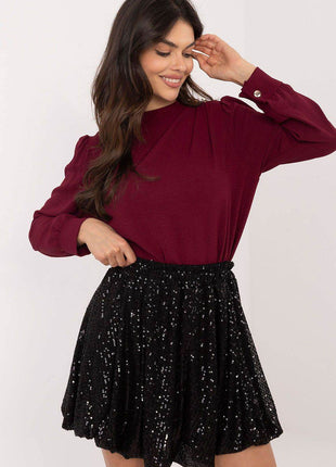 Glamorous Sequin Mini Skirt with Bomb Shape - MimiStylez