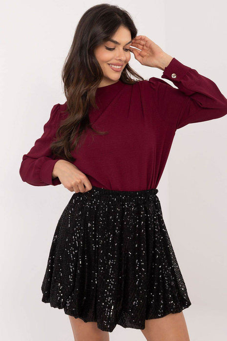 Glamorous Sequin Mini Skirt with Bomb Shape - MimiStylez